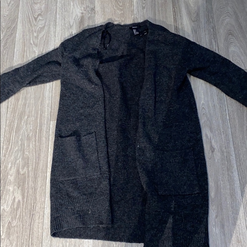 Dark Gray Cardigan w/ Pockets